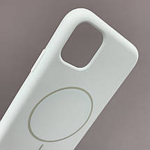 Чохол для iPhone 11 силіконовий кейс з мікрофіброю з MagSafe на айфон 11 білий w01r, фото 3