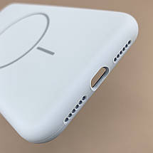 Чохол для iPhone 11 силіконовий кейс з мікрофіброю з MagSafe на айфон 11 блакитний w01r, фото 4