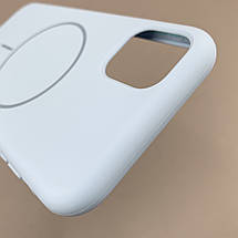 Чохол для iPhone 11 силіконовий кейс з мікрофіброю з MagSafe на айфон 11 блакитний w01r, фото 5