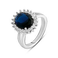 Срібне кільце Proba із сапфіром nano, вага виробу 3,56 г (2120636) 18.5 розмір