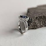 Срібне кільце Proba із сапфіром nano, вага виробу 3,56 г (2120636) 18.5 розмір, фото 2