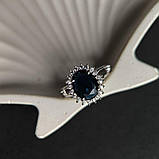 Срібне кільце Proba із сапфіром nano, вага виробу 3,56 г (2120636) 18.5 розмір, фото 3