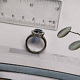 Срібне кільце Proba із сапфіром nano, вага виробу 3,56 г (2120636) 18.5 розмір, фото 4