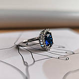 Срібне кільце Proba із сапфіром nano, вага виробу 3,56 г (2120636) 18.5 розмір, фото 5