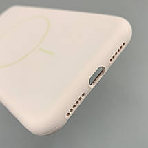 Чохол для iPhone 11 силіконовий кейс з мікрофіброю з MagSafe на айфон 11 пудровий w01r, фото 4