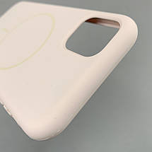 Чохол для iPhone 11 силіконовий кейс з мікрофіброю з MagSafe на айфон 11 пудровий w01r, фото 5