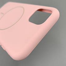 Чохол для iPhone 11 силіконовий кейс з мікрофіброю з MagSafe на айфон 11 рожевий w01r, фото 5
