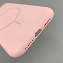 Чохол для iPhone 11 силіконовий кейс з мікрофіброю з MagSafe на айфон 11 рожевий w01r, фото 4