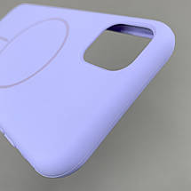 Чохол для iPhone 11 силіконовий кейс з мікрофіброю з MagSafe на айфон 11 бузковий w01r, фото 5