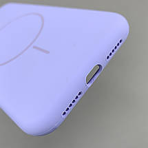 Чохол для iPhone 11 силіконовий кейс з мікрофіброю з MagSafe на айфон 11 бузковий w01r, фото 4