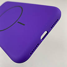 Чохол для iPhone 11 силіконовий кейс з мікрофіброю з MagSafe на айфон 11 фіолетовий w01r, фото 4