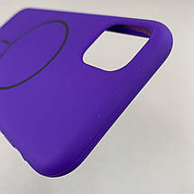 Чохол для iPhone 11 силіконовий кейс з мікрофіброю з MagSafe на айфон 11 фіолетовий w01r, фото 5