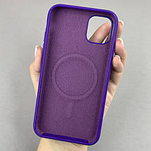 Чохол для iPhone 11 силіконовий кейс з мікрофіброю з MagSafe на айфон 11 фіолетовий w01r, фото 2