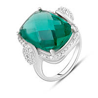 Срібне кільце Proba зі смарагдом nano, вага виробу 7,06 г (2123392) 18 розмір