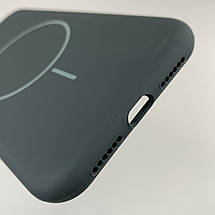 Чохол для iPhone 11 силіконовий кейс з мікрофіброю з MagSafe на айфон 11 чорний w01r, фото 4