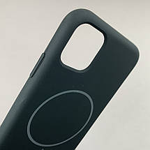 Чохол для iPhone 11 силіконовий кейс з мікрофіброю з MagSafe на айфон 11 чорний w01r, фото 3