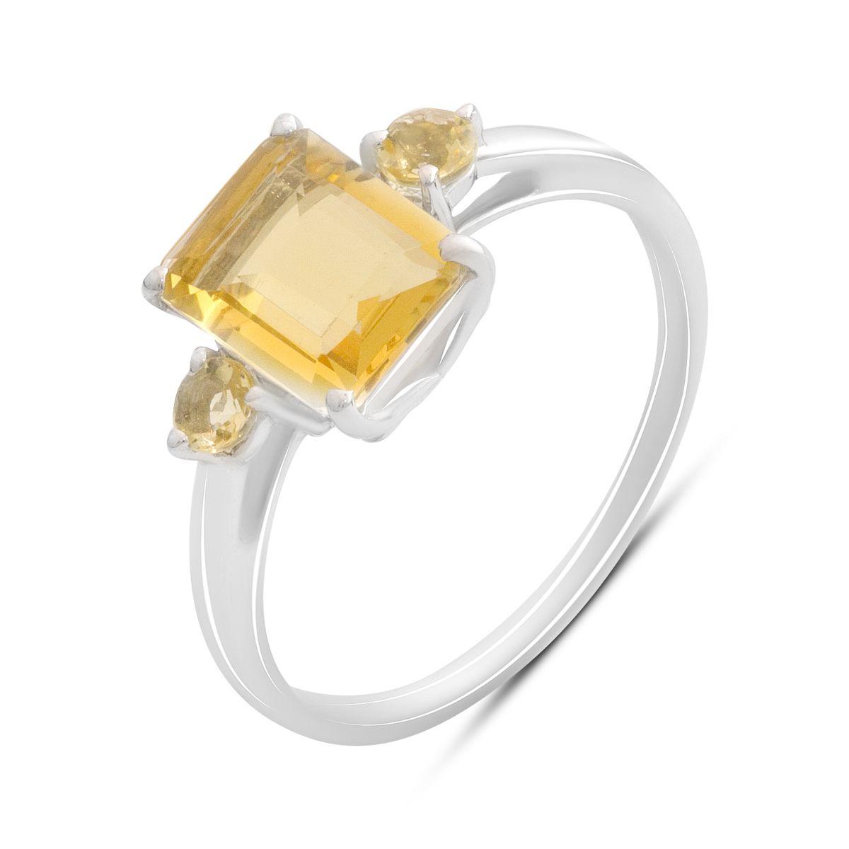 Срібне кільце Proba з цитрином nano 1.883ct, вага виробу 2,26 г (2190080) 18 розмір, фото 1