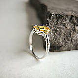 Срібне кільце Proba з цитрином nano 1.883ct, вага виробу 2,26 г (2190080) 18 розмір, фото 2