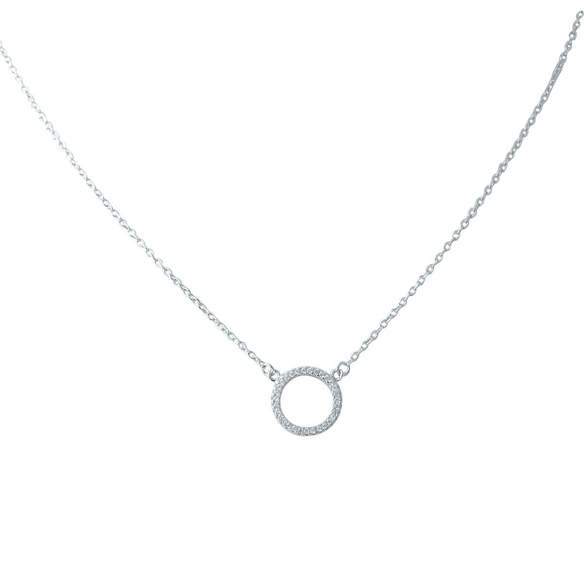 Срібне кольє Proba з фіанітами, вага виробу 2,62 гр (2006497) 450500 розмір, фото 1