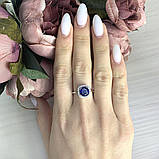 Срібне кільце Proba із сапфіром nano 1.741ct, вага виробу 2,64 г (2006923) 17.5 розмір, фото 3