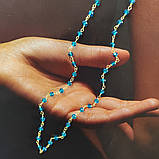 Срібне кольє Proba з топазом Лондон Блю 8.71ct, вага виробу 5,16 г (2126232) 450500 розмір, фото 4