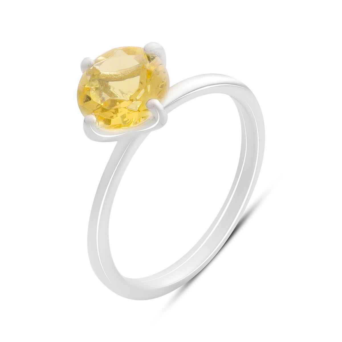 Срібне кільце Proba з цитрином nano 1.498ct, вага виробу 2,02 г (2190158) 18.5 розмір, фото 1