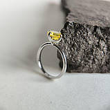 Срібне кільце Proba з цитрином nano 1.498ct, вага виробу 2,02 г (2190158) 18.5 розмір, фото 2