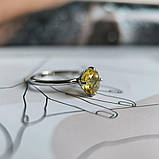 Срібне кільце Proba з цитрином nano 1.498ct, вага виробу 2,02 г (2190158) 18.5 розмір, фото 5