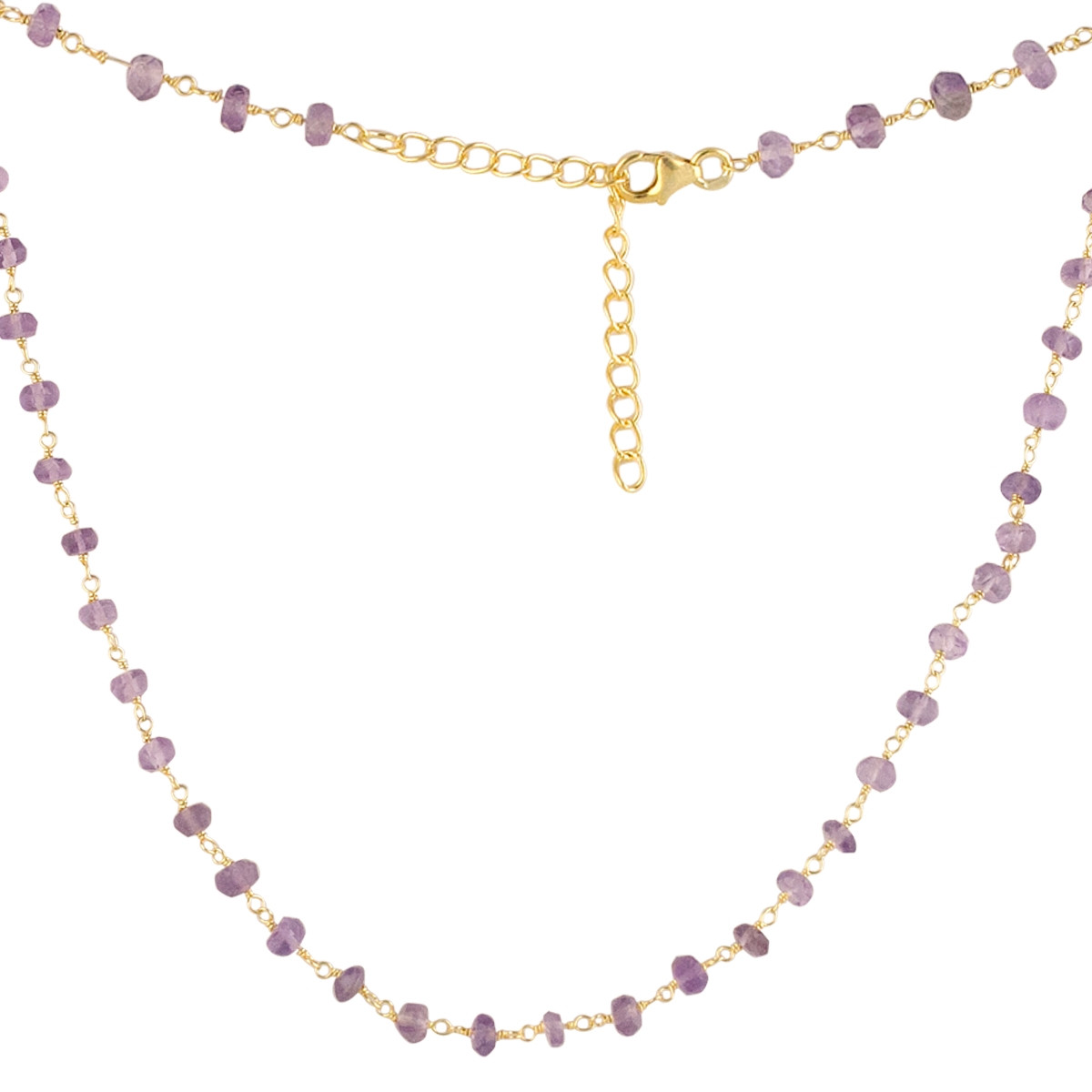 Срібне кольє Proba з натуральним аметистом 10.05ct, вага виробу 7,73 г (2126249) 450500 розмір, фото 1