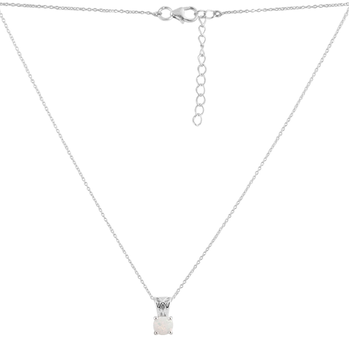 Срібне кольє Proba з опалом 0.425ct, вага виробу 2,11 г (2126539) 450500 розмір, фото 1