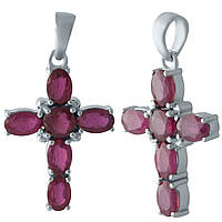 Срібний хрестик Proba з рубіном 4.079ct (2013099)