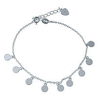 Срібний браслет на ногу Proba з без каменів, вага виробу 2,61 г (2014386) 2326 розмір