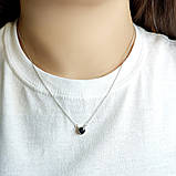 Срібне кольє Proba з натуральним сапфіром 0.663ct, вага виробу 2,17 г (2126614) 450500 розмір, фото 3