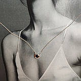 Срібне кольє Proba з натуральним сапфіром 0.663ct, вага виробу 2,17 г (2126614) 450500 розмір, фото 4