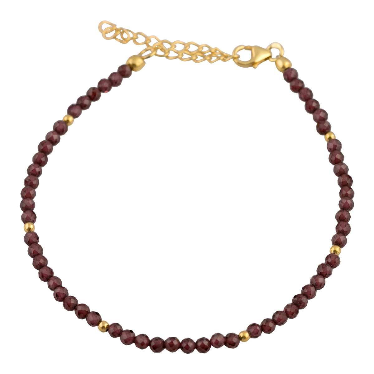 Срібний браслет Proba з натуральним гранатом 15.61ct, вага виробу 4,41 г (2126706) 2025 розмір, фото 1