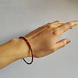 Срібний браслет Proba з натуральним гранатом 15.61ct, вага виробу 4,41 г (2126706) 2025 розмір, фото 2