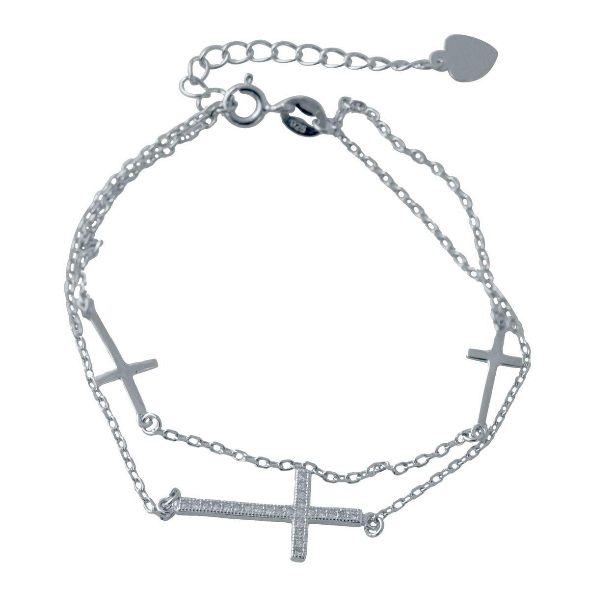 Срібний браслет Proba з фіанітами, вага виробу 2,38 г (2015086) 1720 розмір, фото 1