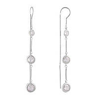 Срібні сережки Proba з фіанітами (2128588)