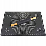 Силіконова дошка кухонна Ruhhy 23760, 70×50см, з валиком, фото 3