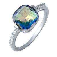 Срібне кільце Proba з містик топазом, вага виробу 2,22 г (2016984) 18 розмір