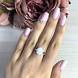 Срібне кільце Proba з опалом, вага виробу 1,98 г (2018544) 17 розмір, фото 3