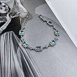 Срібний браслет Proba з натуральним топазом 10.643ct, вага виробу 11,28 г (2173236) 1618 розмір, фото 2