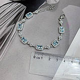 Срібний браслет Proba з натуральним топазом 10.643ct, вага виробу 11,28 г (2173236) 1618 розмір, фото 3