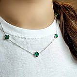 Срібне кольє Proba з малахітом, вага виробу 6,12 г (2128854) 5257 розмір, фото 2