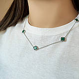 Срібне кольє Proba з малахітом, вага виробу 6,12 г (2128854) 5257 розмір, фото 3