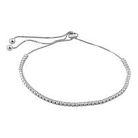 Срібний браслет Proba з фіанітами, вага виробу 3,9 г (2128892) adjustable розмір