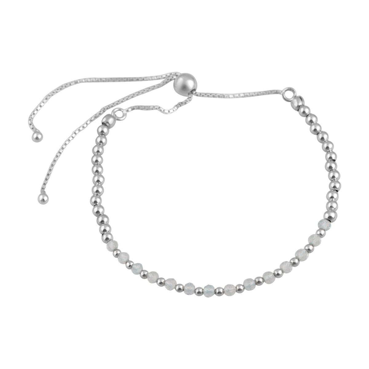 Срібний браслет Proba з натуральним топазом 5.435ct, вага виробу 4,15 г (2128991) adjustable розмір, фото 1