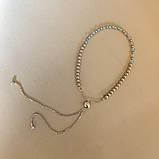 Срібний браслет Proba з натуральним топазом 5.435ct, вага виробу 4,15 г (2128991) adjustable розмір, фото 2