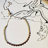 Срібний браслет Proba з натуральним гранатом 13.62ct, вага виробу 4,28 г (2129011) adjustable розмір, фото 3