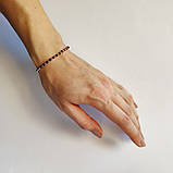 Срібний браслет Proba з натуральним гранатом 13.62ct, вага виробу 4,28 г (2129011) adjustable розмір, фото 4